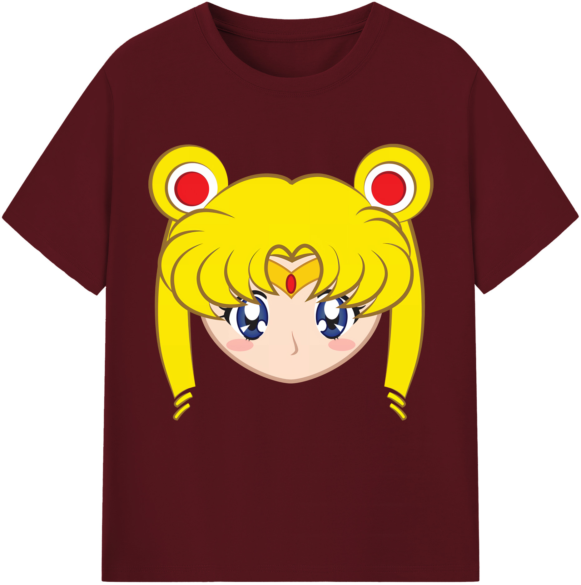 （画像用） 美少女戦士セーラームーン 月野 うさぎ つきの うさぎ Sailor Moon Tsukino Usagi 綿100％半袖Tシャツ（フロントプリント）